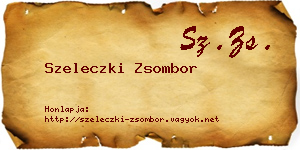 Szeleczki Zsombor névjegykártya