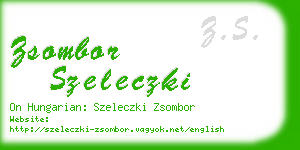 zsombor szeleczki business card